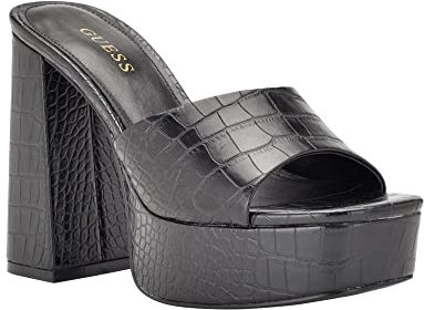 GUESS Damen Jadah Sandale mit Absatz, Schwarz, 41 EU