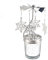 Surakey Windlicht Teelichtkarussel aus Glas Teelichthalter,Silber Karussell Teelichter Kerzenhalter,Motiv Schneeflocke Windlichter Teelicht Kerzen Halter Geschenk Dekoration für Hochzeit,Weihnachten