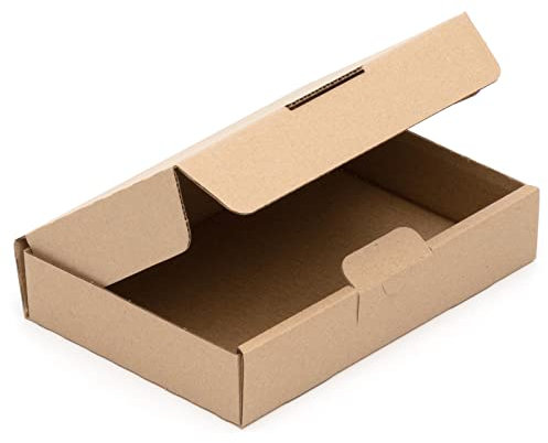 KK Verpackungen® Maxibriefkartons | 25 Stück, 240 x 160 x 45mm DIN A5+ Maxibrief Versandkartons in Braun | Faltschachtel für Warenpost Büchersendung Warensendung