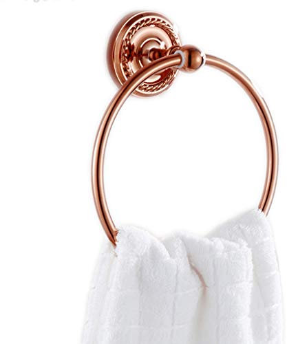 XCC WDX- Anneau Porte-Serviettes Anneau Porte-Serviettes de Salle de Bains en cuivre Forte capacité portante (Color : Rose Gold)