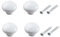 Yesmin 4 Pcs Colored Ceramic Drawer Handles,Cute Cabinet Handles,Wardrobe Door Single Hole,Bedroom,Living Room,Kitchen Furniture-White