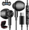 USB C Headphones for Samsung S24+ S25 Ultra 23, Type C Earphones with Microphone Magnetic Volume Control HiFi Stereo Wired Earbuds for Galaxy A53 S21 S20 FE Flip 6 5 Fold 4 Pixel 10 9 8 7 Pro 6
