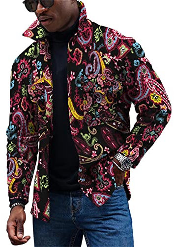 KONG JIMFAN Herren Übergangsjacke Winterjacke Herren Parka Maßhemd Herren Jacken Parka Herren Herren-Jacken Ünne Jacke Herren Winter Jacken Herren Hemd Stehkragen Hardshelljacke(Schwarz,XL)