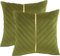 Tosleo 2 Stück Samt Kissenbezüge 55x 55 cm Dekorative Kissenhülle mit Gold Leder Luxus Moderne für Wohnzimmer Schlafzimmer Sofa Kissen Bett
