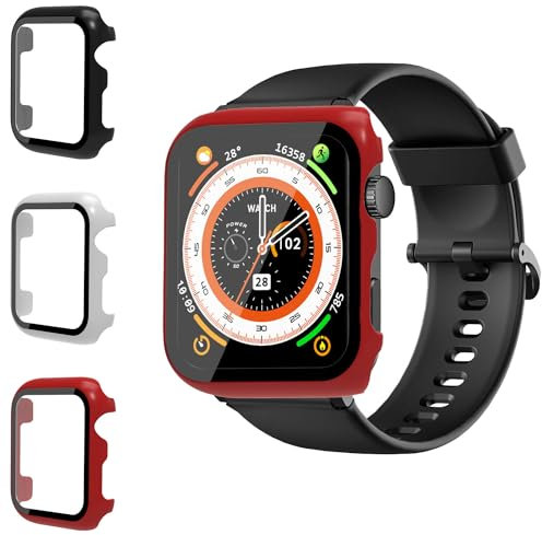 Schutzhülle mit Displayschutzfolie aus gehärtetem Glas, kompatibel mit IOWODO R30 Pro/Blackview R30 Pro, Stoßstange, vollständige Abdeckung, harte PC-Hülle, Gesichtsabdeckung für R30 Pro 4,7 cm, 3