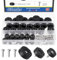 Glarks 52pcs Thread Rubber Foot Set 18mm 24mm 30mm Noir Protection de Plancher antidérapant Tapis de Meubles pour Les Meubles, l'électronique et Les appareils ménagers
