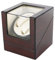 Automatikuhren Uhrenbeweger, Uhrenbox Watch Winder Mute für Uhren Luxuriöser Uhrenwender Aufbewahrung Aufbewahrungs Vitrine Glasdeckel, Batteriebetrieb oder Netzteil mit Samtfutter (2+0 Braun)