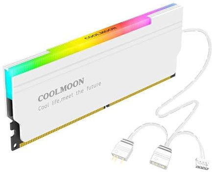 LYEAA 5V-3PIN ARGB DDR Memory RAM Cooler Aura Sync Memory Cooling Vest with Thermal Silicone Pad for Desktop Computer PC Memory