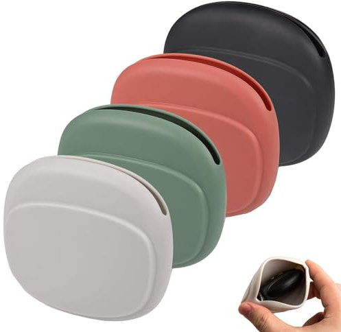 JJiaoLinin Funda Auriculares, Funda Almacenamiento para Auriculares,Mini Estuches de Transporte, Estuches de Almacenamiento de Cables de Datos, Funda de Almacenamiento de Silicona para Auriculares