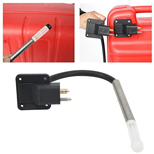 Marine Fuel Tank Connector Fitting, Fuel Hose Line Connector Oil Tank Fitting Portable Engine Petrol Tank Connectors Kit, 12L 24L Boat Outboard Engine Accessory