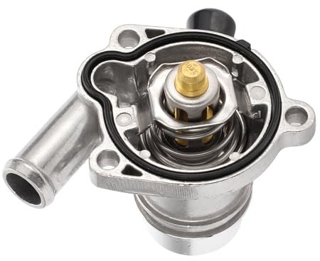 A ABSOPRO Termostato Auto N.55593034 Assemblea del Corpo Termostato del Liquido di Raffreddamento del Motore per Chevrolet Cruze 2011-2016 Lega di Alluminio Tono Argento Resistente