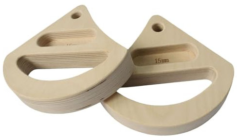 Folpus 2 Stück Kletter-Hangboard, Kletter-Trainingsbrett, Griffbrett, Klettertrainer, Holz-Hangboard für den Türrahmen im Innenbereich