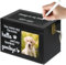 Hoclauho Haustierurne aus Holz mit Fotodisplay und Schloss, Gedenkbox tierurne für Hund oder Katze tierurne, Erinnerungsurne urne für die Asche von Hunden und Katzen (Schwarz, 20 * 15.3 * 14)