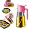 TrendPlain Pulverizador Aceite Spray 470ml - 2 en 1 Spray Aceite Cocina, Dispensadora para Freidora de Aire, Ensaladas, Vinagre y Accesorios Cocina - Chicle
