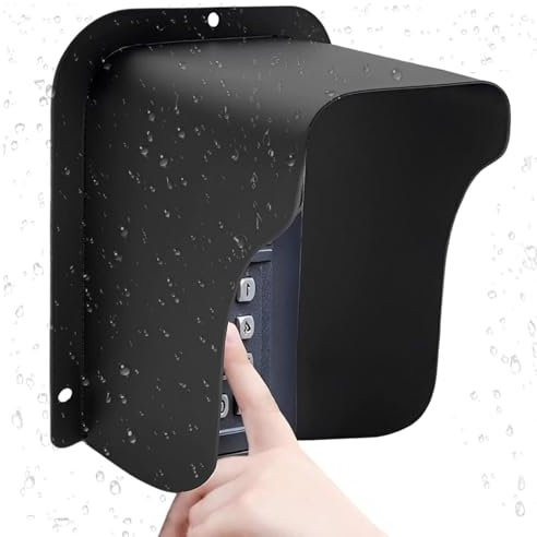 Waterproof Video Doorbell Cover Anti-Glare Doorbell Rain Cover Large Size Camera Doorbell Cover for Video Doorbell, Fingerprint Lock, Camera Doorbell (Type-B)