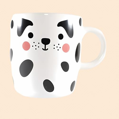 FabFinds Hugga Mug with Initials Classic Ceramic Mug Large Gift Coffee Cups 330ml (Cute Dog)