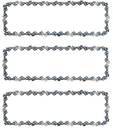 AAAQQ 10 Inch chainsaw chain 3/8 LP Pitch, 0.043 Gauge, 40 Drive Links Fits for Milwaukee, Ryobi, Worx,Cratsman, Echo and More - R40 (3 Chains)
