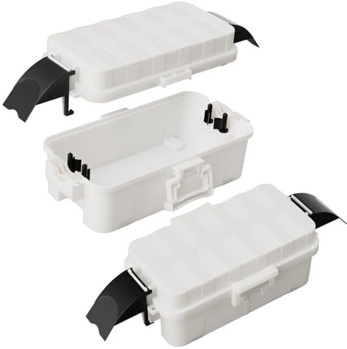 RESTMO Caja para cables impermeable IP55 (15 x 8,1 x 4,5 cm) Paquete de 2 – Eléctrica con cubiertas extraíbles, resistente a la intemperie para alargadores, enchufes de jardín, temporizador exterior
