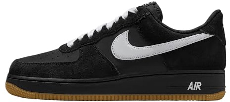 NIKE IB6388-001 AIR Force 1 '07 LV8 Men Black/White-Gum Light Brown UK 8