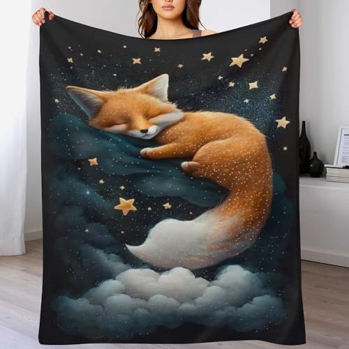 AAPZY Fuchs Decke Flauschig & Super Weich - Hochwertige Flannel Fleecedecke Auch Als Wohndecke, Tagesdecke, Sofadecke & Wohnzimmer Geeignet - Überwurf Decke Sofa & Couch, （150×200cm）