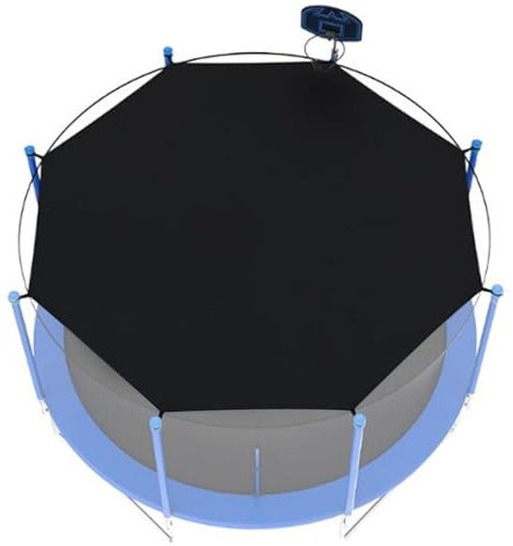 Trampolin Winterabdeckung | Trampolin Schattenabdeckung für 10 Fuß Sonnenschutz Trampolin-Abdeckung Wetterresistenz Anti-UV-Faltbar Trampolin-Baldachin mit 8 Klickriemen für den Spielplatz im Hinterh
