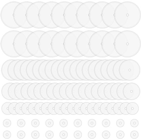 Molain 120 Stück Anti Wildfleisch Piercing Disc, Gemischte Größe Keloid Disc Anti Wildfleisch Disc Silikon Ohrring Rückseiten Earlobe Unterstützung Patches für Ohrringe Stabilisierende