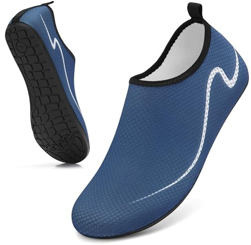gitzing Water Shoes Beach Quick-Dry Swim Aqua Socks for Women Men Breathable Barefoot Shoes for Beach Surfing Driving Pool Yoga