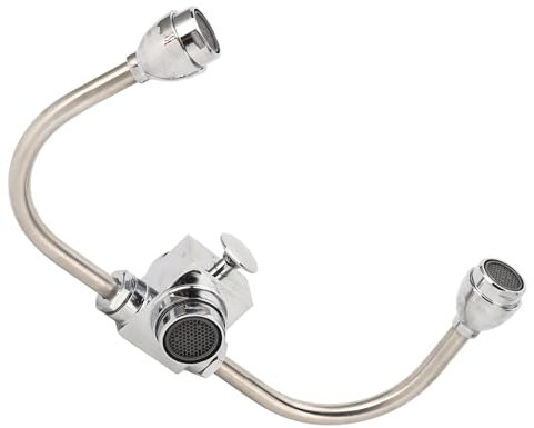 Augendusche für den Notfall, Augendusche mit Wasserhahn und Doppeldüsen, 360° Drehbar, für Waschbecken in Labor, Fabrik, Büro