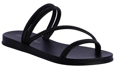 DON ALGODON Chanclas Mujer – Chanclas para Playa y Piscina - Sandalias Flip Flop de Goma con Suela Antideslizante y ligera (Negro, Sistema tallas calzado EU, Adulto, Mujer, Números, mediano, 39)