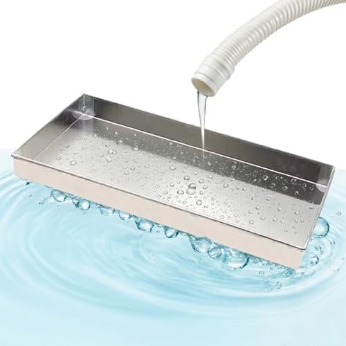 Edelstahl Auffangwanne Wasserschale der Klimaanlage Auffangwanne Wanne für Wassersammler in Waschmaschinen und Kühlschränken Automatische Ölauffangwanne(30x40cm(12x16in))