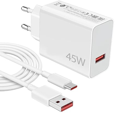 45W USB Ladegerät für Xiaomi Redmi Note 14 Pro 5G/13 Pro/12/11/Poco X7 M7 Pro/Mi 11/Mi Pad 7, Schnellladegerät für Xiaomi Geräte, Power Adapter für USB C Geräte mit 6A Typ C Ladekabel 2M