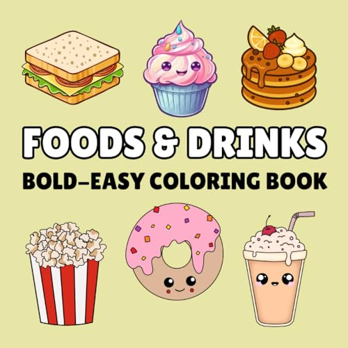 Cute Kawaii Food Coloring Book for Kids: Fun, Smiling Food Characters to Color for Children Ages 4–8