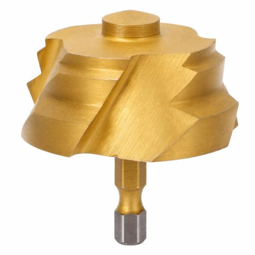 50mm PPR Reamer Drill Bit Pipe Lifting Drill Bit for Connection & Repair | 1/4in Hex Shank, Ti Plated, High Carbon Steel