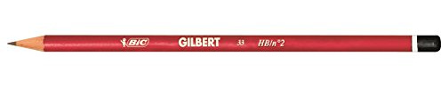 BIC Graphitstifte, gehärteter Kopf, runder Körper, Mine HB Conte GILBERT 33, 12 Stück