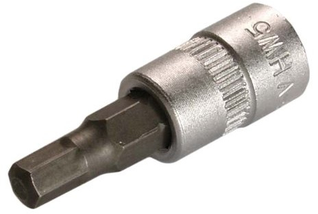 SW-Stahl IE/4-8 Innensechskant-Bit-Einsatz 1/4 Zoll Antrieb, 8 mm | Schraubendreheinsatz aus Chrom-Vanadium-Stahl, matt verchromt, 36 mm Laenge, fuer 6,3 mm Vierkant-Aufnahme