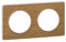 Schneider Electric - Odace Touch, plaque Bois naturel liseré Blanc 2 postes horiz./vert. 71mm - S520804N
