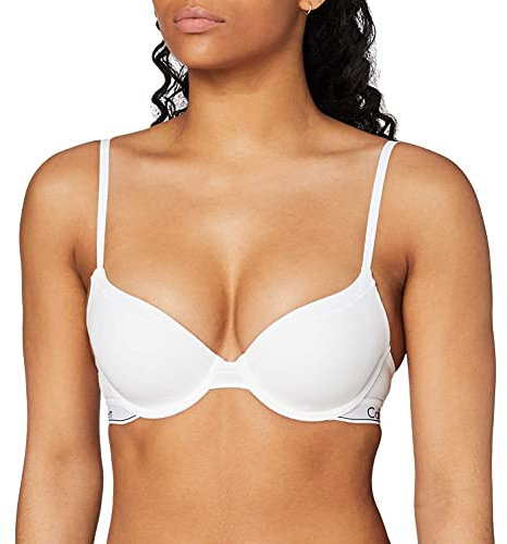 Calvin Klein Women's Modern T Shirt Bra Non-padded wired Bra, White (White 100), 32DD (Manufacturer size: DD32)