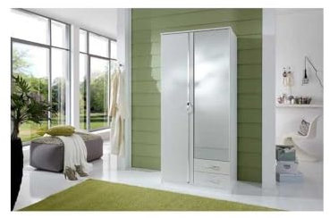 Wimex Kleiderschrank/ Drehtürenschrank Trio, (B/H/T) 90 x 198 x 58 cm, Weiß