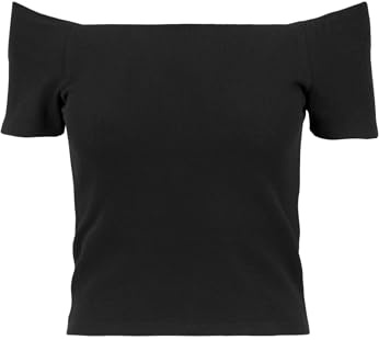 Urban Classics Women's Ladies Off Shoulder Rib Tee T-Shirt (Pack of 1)