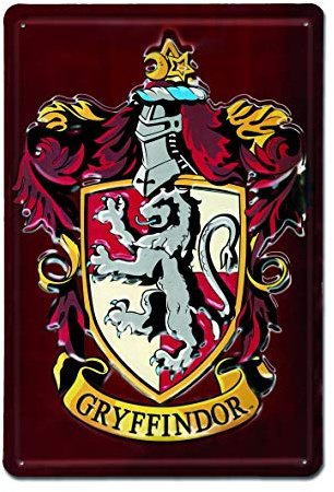 Logoshirt Harry Potter – Gryffindor – Klassisch – Logo – Metallschild – Retro – 20 x 30 cm – originelles Lizenzdesign