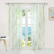 ESLIR Gardinen mit Kräuselband Vorhänge Gardinenschals Transparent Schlaufenschal Wellen Muster Voile Grün BxH 140x225cm 1 Stück