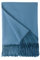 BOURINA Herringbone Throw Blanket Two Tone Faux Cashmere Lightweight Soft Cozy Couch Bed Chair Fringe Sofa Throw Blankets 127 x 152cm,Spa Blue