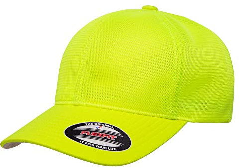 Flexfit Herren 360 Omnimesh Cap Verschluss, Neongelb, S/M