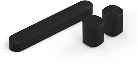 Sonos kit d'intrattenimento composto da Sonos Beam (gen2) e coppia di Sonos One SL, black