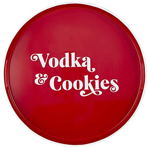 Creative Brands SB Design Studio Sippin' Pretty Bar Tablett, 34,3 cm Durchmesser, Wodka & Cookies