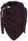 KNIT FACTORY - Demy Dreiecksschal - Damen Strickschal mit Wolle - Winterschal - Herbst & Winter Essentials - Winter Dreieckstuch - Tuch Schal für Winter - Hochwertige Qualität - 190x85 - Aubergine