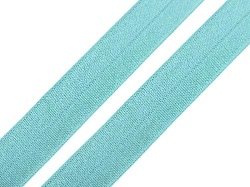 maDDma 1m Falzgummi 20mm Faltgummi elastisches Einfassband Schrägband Saumband Farbwahl, Farbe:Minze