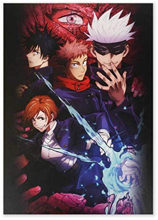 CosplayStudio Hochwertiges Jujutsu Kaisen Wandbild auf Hartschaumplatte | Poster 30x42cm | Motiv: Okkultismus Club