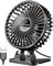 JZCreater Ventilateur de bureau USB, mini portable, 3 vitesses de refroidissement, branchement d'alimentation, rotation fort vent, silencieux pour la maison, le bureau, les voyages, la chambre à