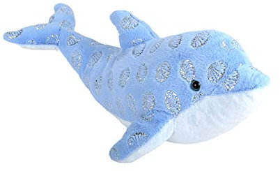 Wild Republic Foilkins Delfin, Stofftier, 50cm, Kuscheltier Kinder, realistisches Plüschtier, Öko-Kuscheltier, Flauschige Kuscheltiere, Füllung gesponnen aus recycelten Wasserflaschen